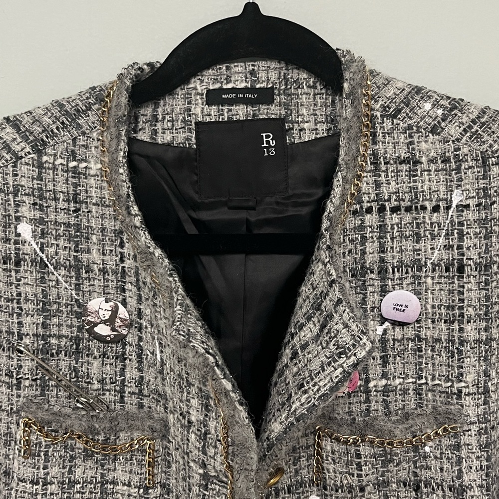 R13 Slouch Tweed Jacket. Size medium. - Picture 4 of 11